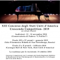 XIII Concorso degli Stati Uniti d’America Crescendo Competition- 2019